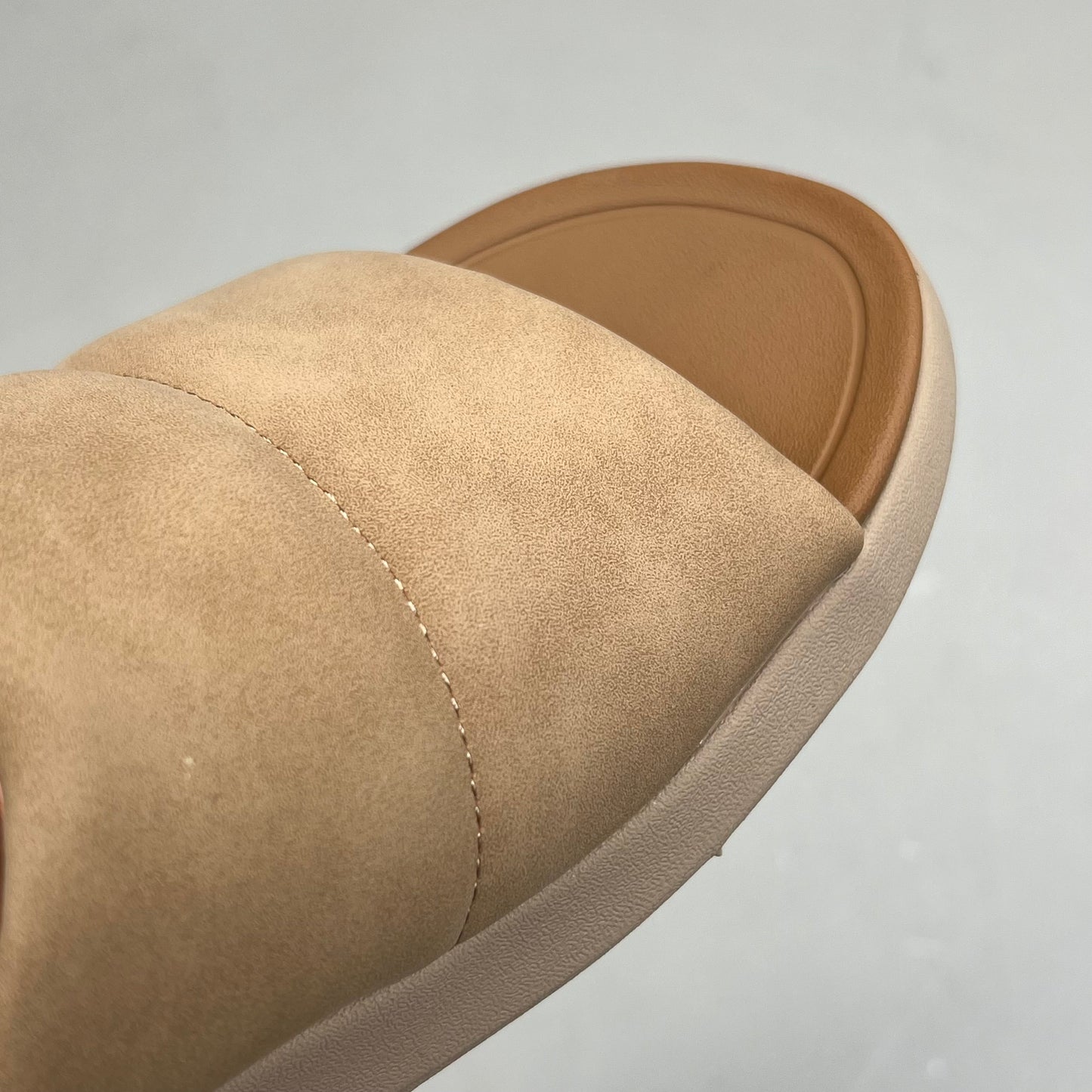 COBIAN Tolula Slide Enhanced Cushion Suede Strap Women's Sz 10 Tan TOL24-230-10