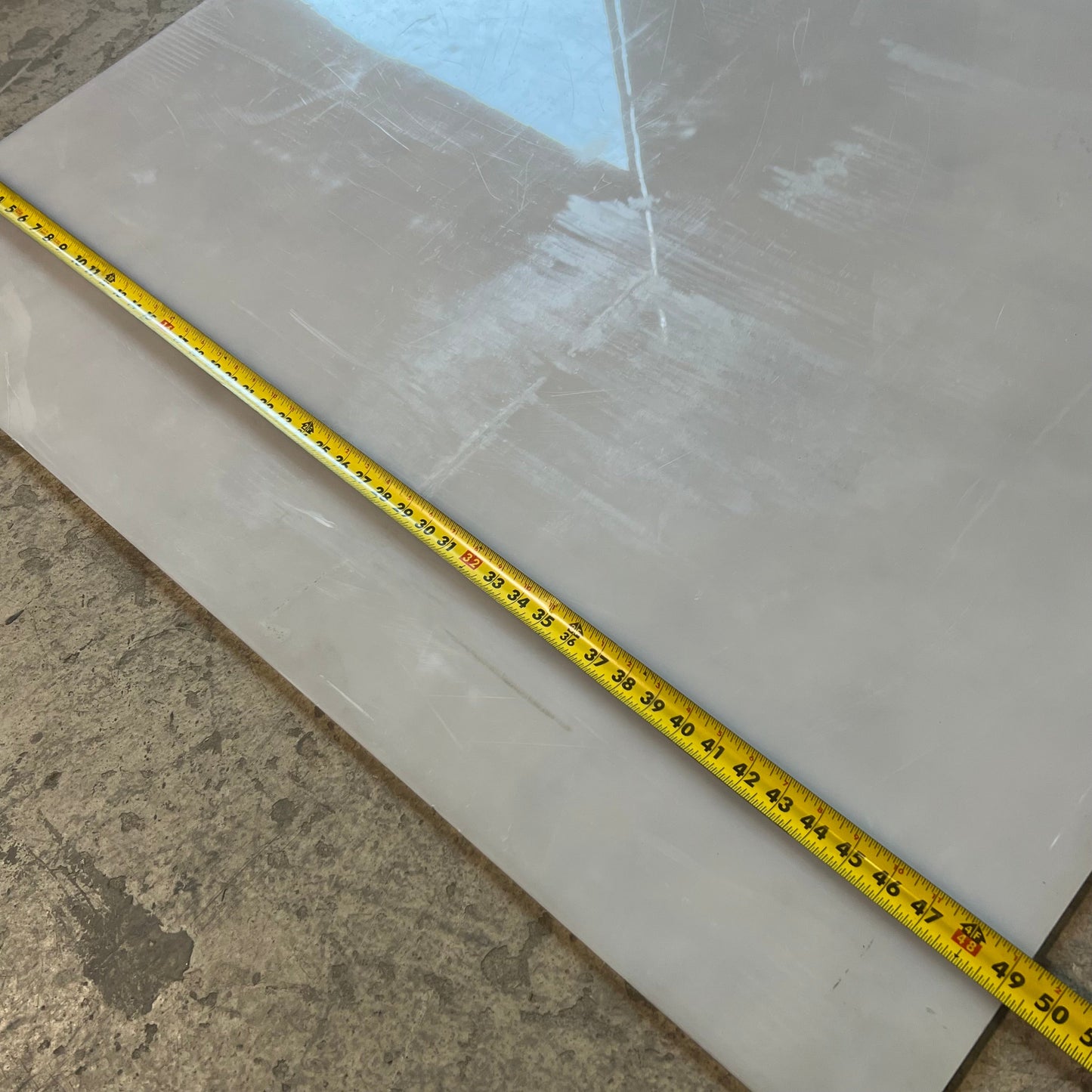 Plastic Polycarbonate Sheet Sz 96" L x 49" W x 3/16" Thick, White