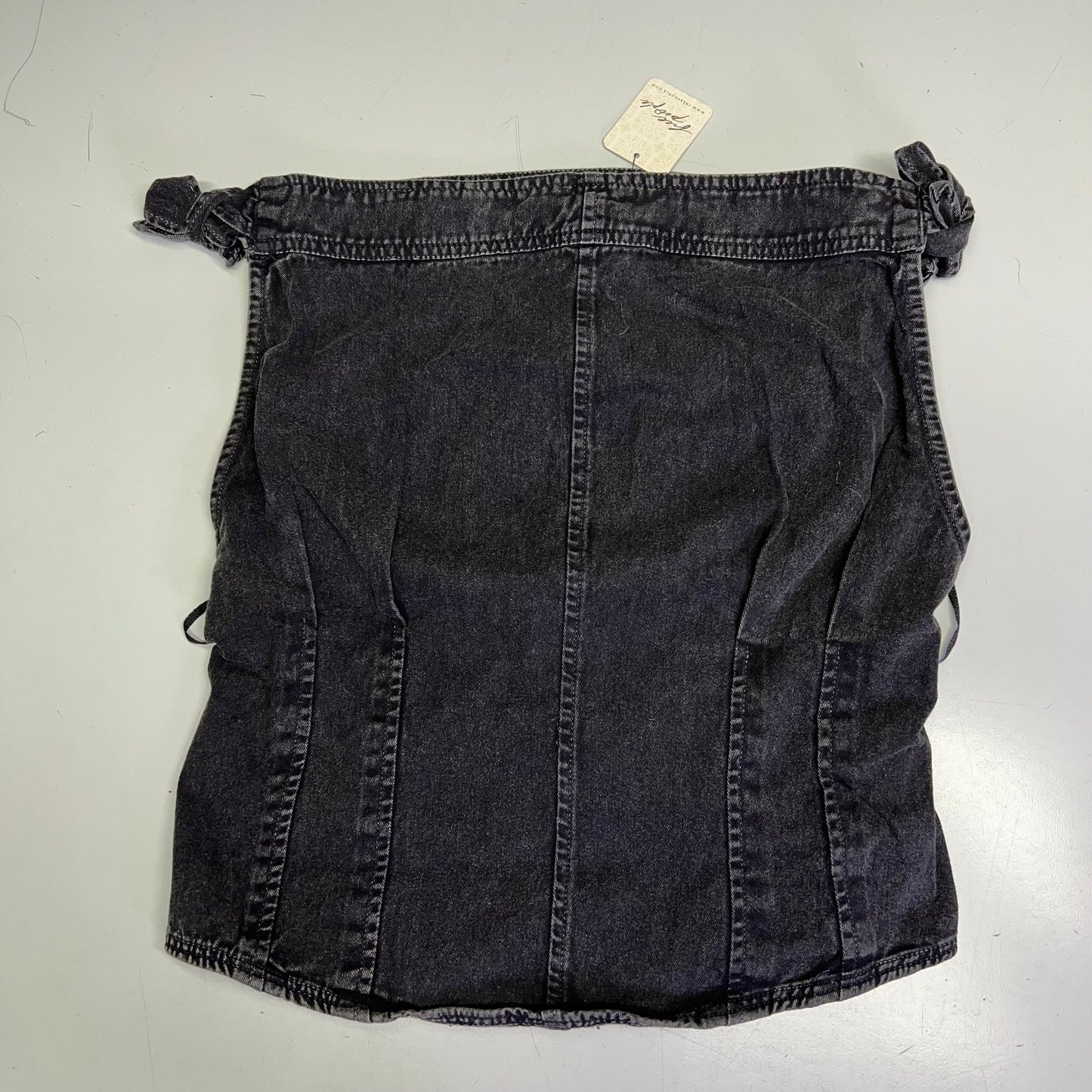 FREE PEOPLE 100% Cotton Louie Indigo Top Women's Sz M Black 98546724