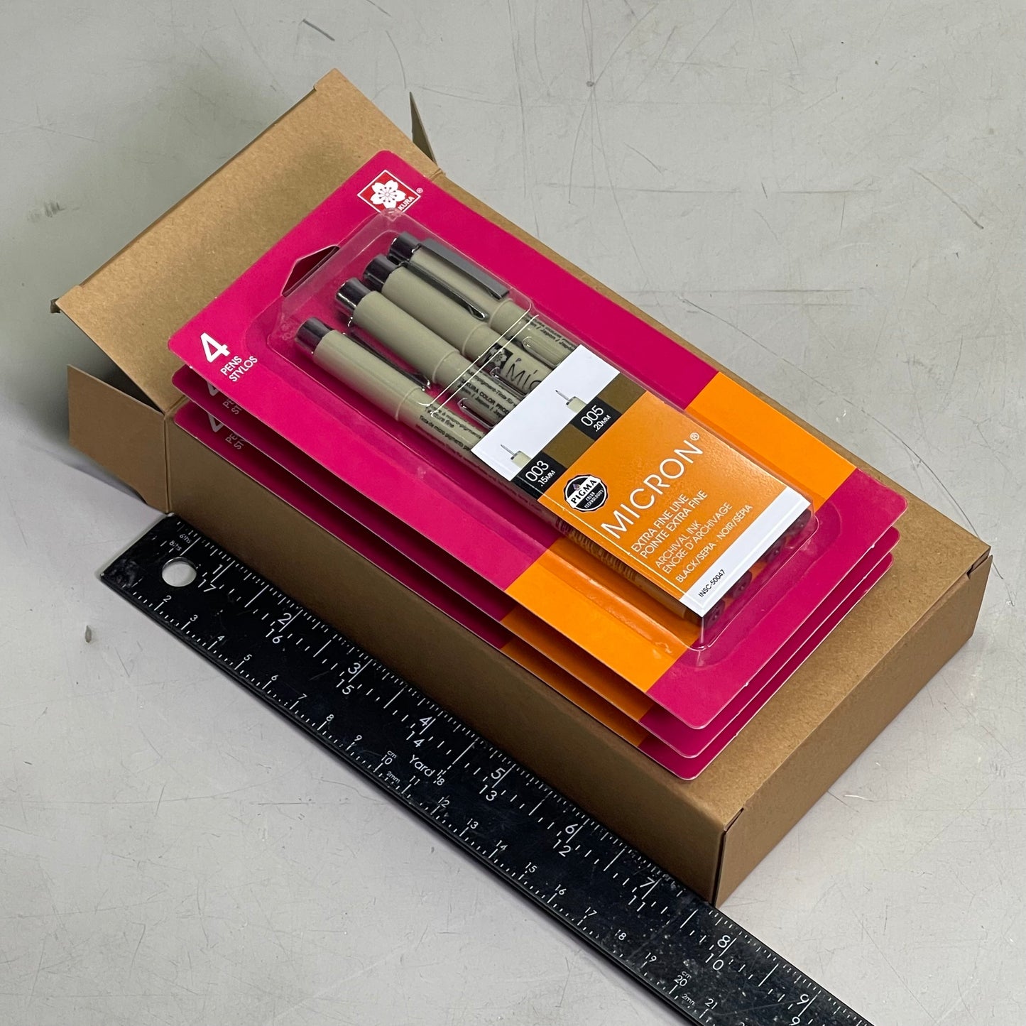 SAKURA (3-PACK) Pigma Micron Pens 0.15mm & 0.20mm Black/Sepia 50047