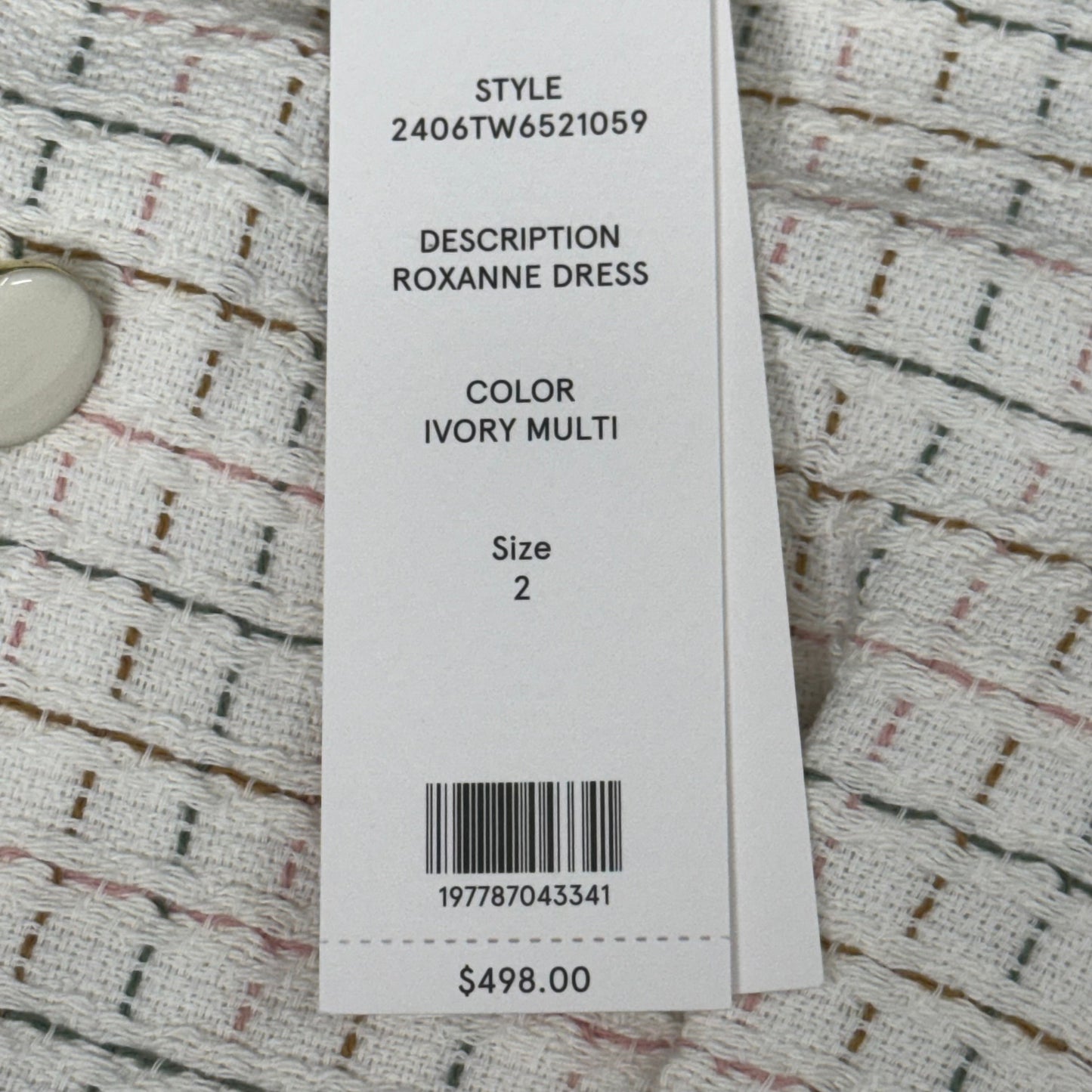 VERONICA BEARD Women's Sleeveless Roxanne Dress Sz-2 Ivory Multi 2406TW6521059