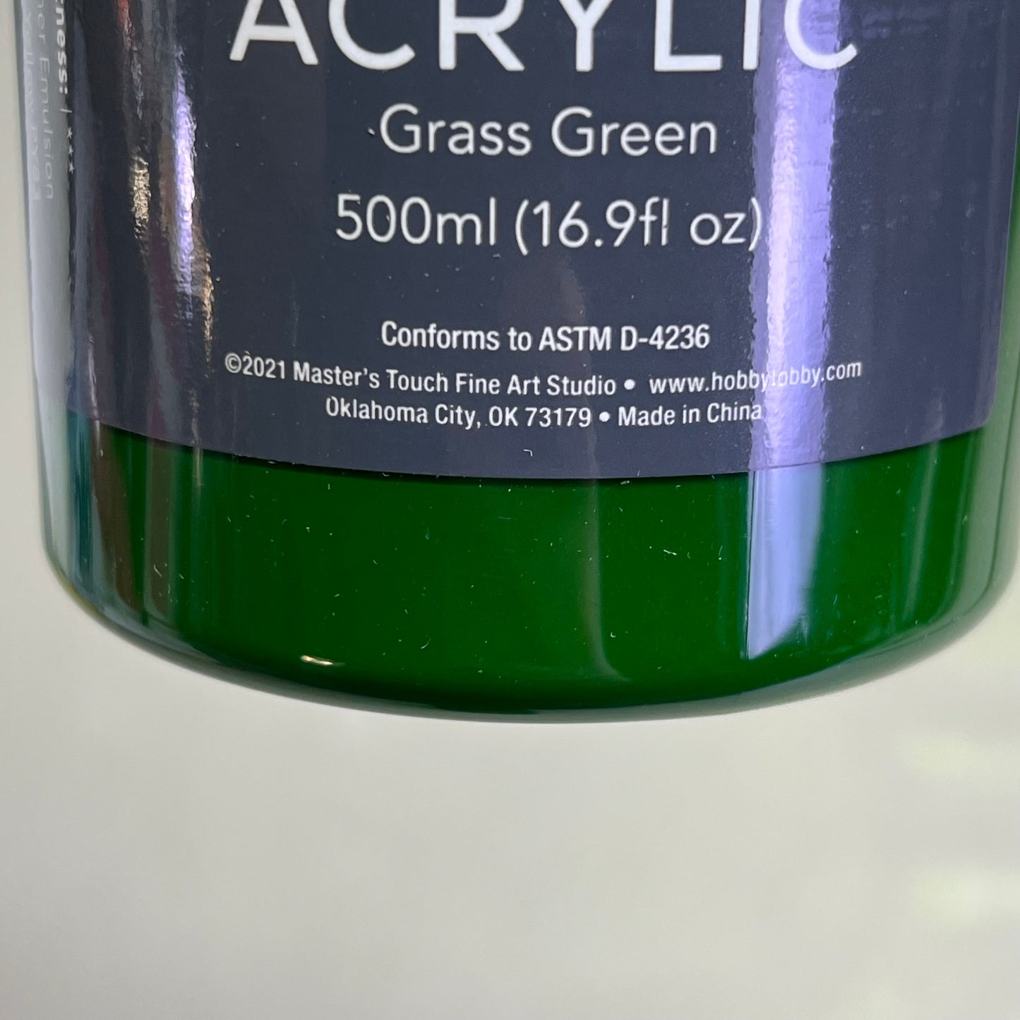 MASTERS TOUCH (2 PACK) Liquid Acrylic Artist Paint 16.9fl oz Grass Green 1818921