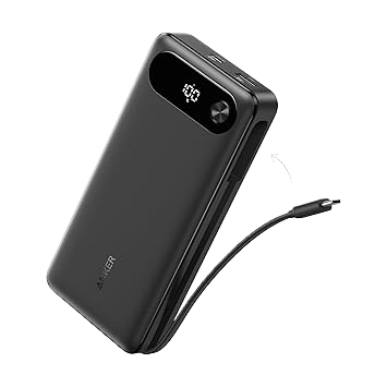 Anker Power Bank (20K, 87W, Built-In USB-C Cable)