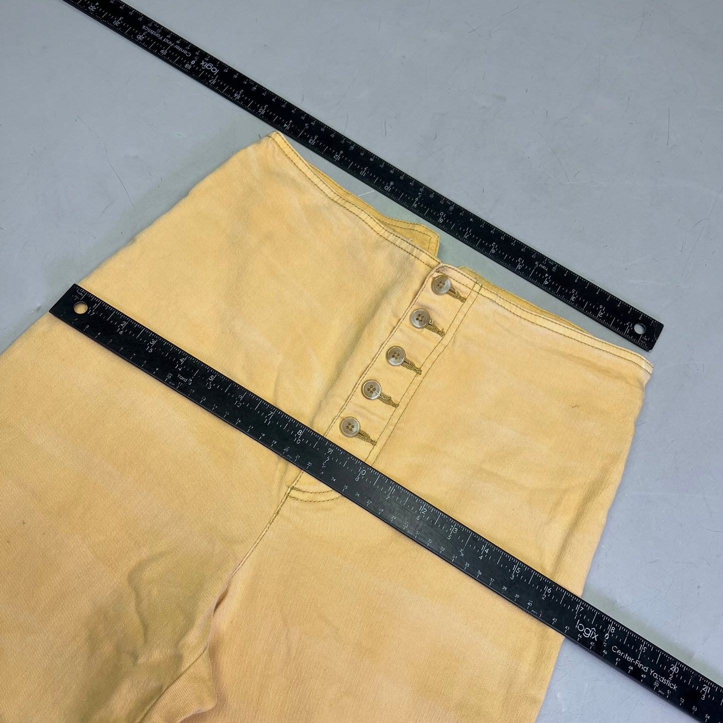 ANTGROPOLOGIE Pilcro Button W/ Hip Belt Jeans Women's Sz 29 Yellow (Pre-Owned)