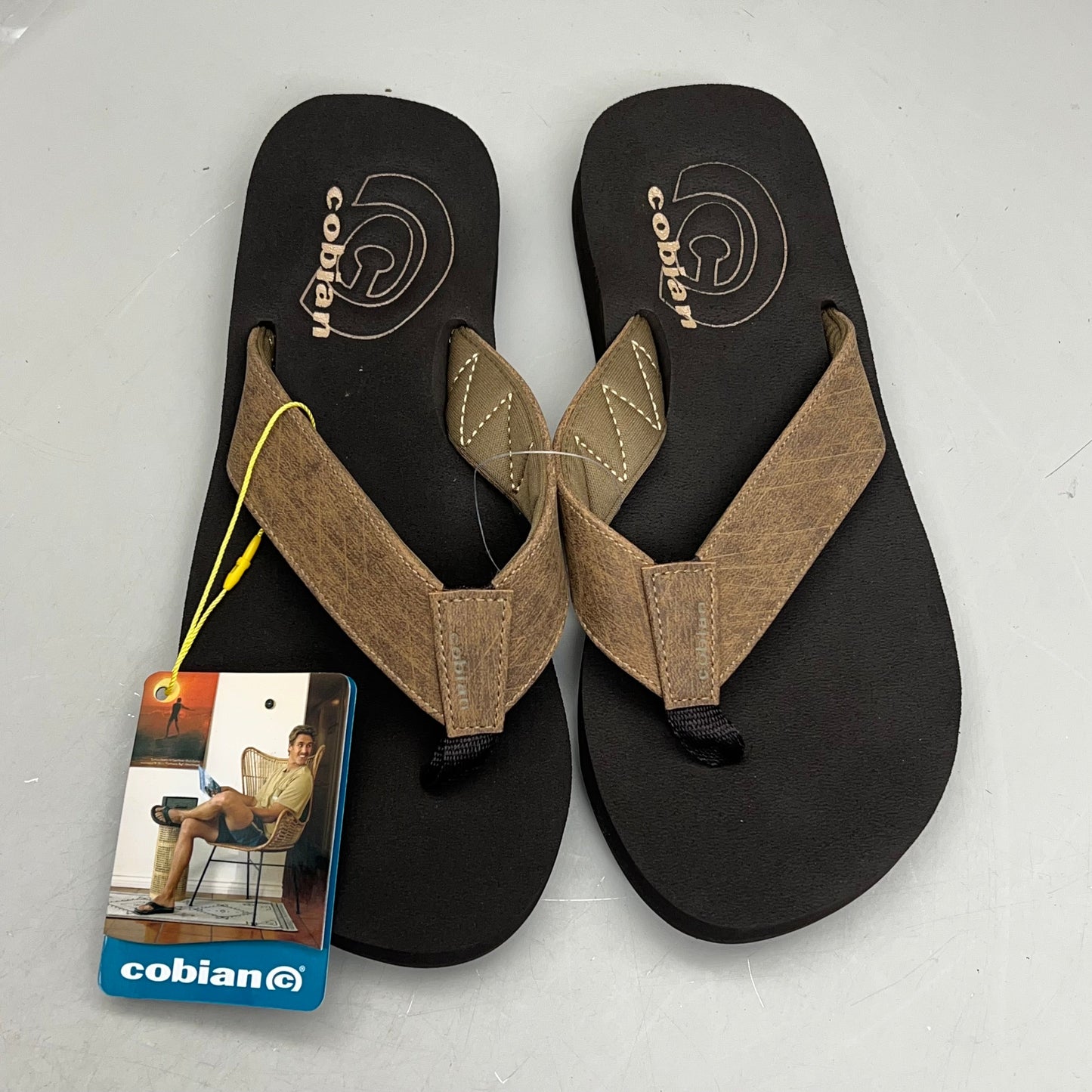 COBIAN Floater Sandals Synthetic Strap Men's Sz 13, EU 46 Mocha FLT18-203-13