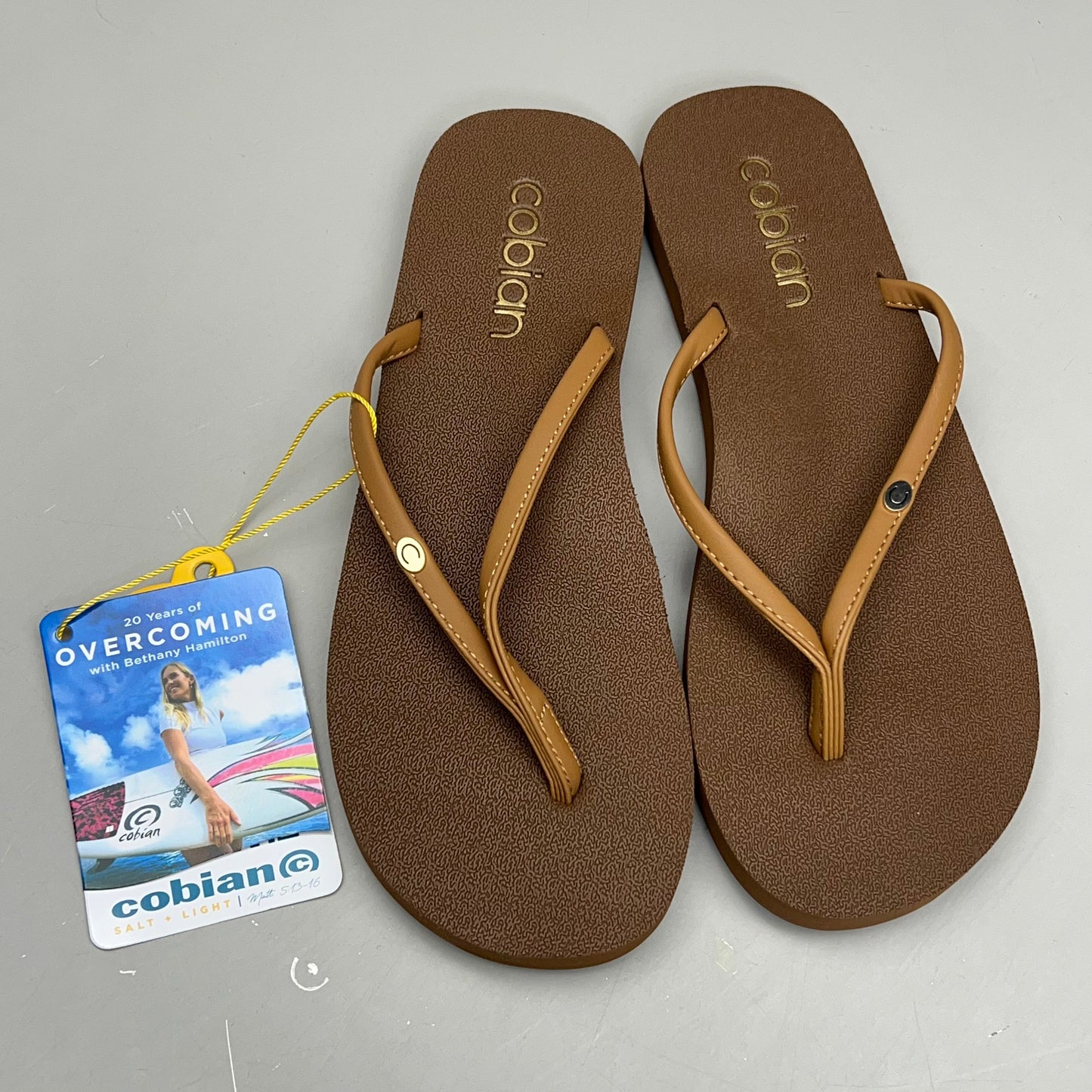 COBIAN Nia's Bounce 2 Synthetic Leather Sandals Women's Sz 6, EU 35.5 Tan NIA25-230-6