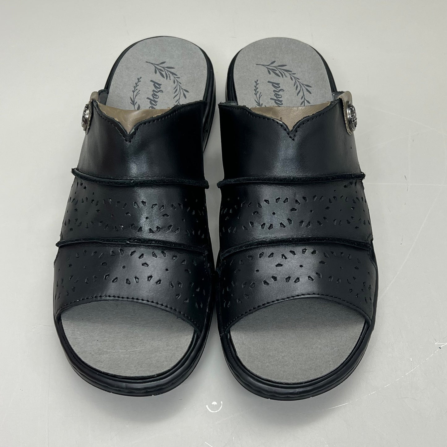 PROPET Gertie Supportive Sandal Orthotic Women's Sz 10.5 X(2E) Black WSO041L