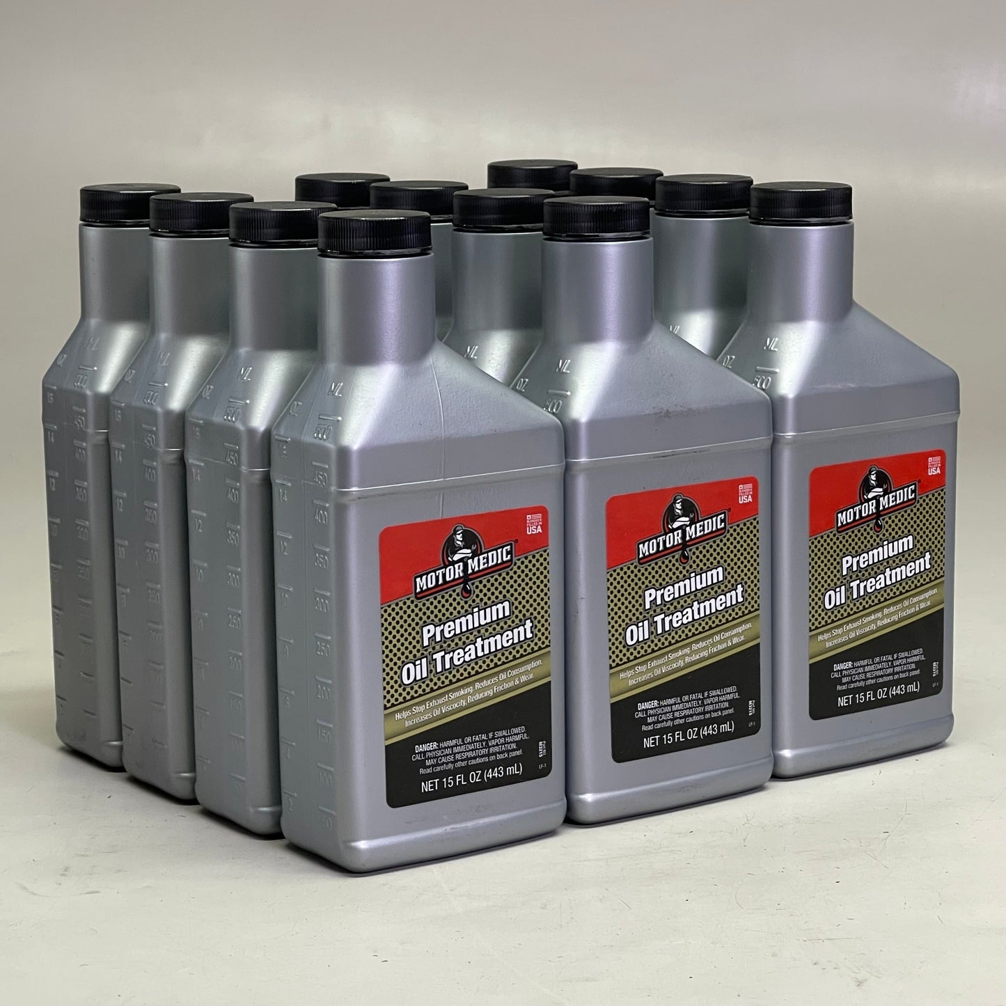 MOTOR MEDIC (12 PACK) Premium Oil Treatment 15 fl oz Grey M3215