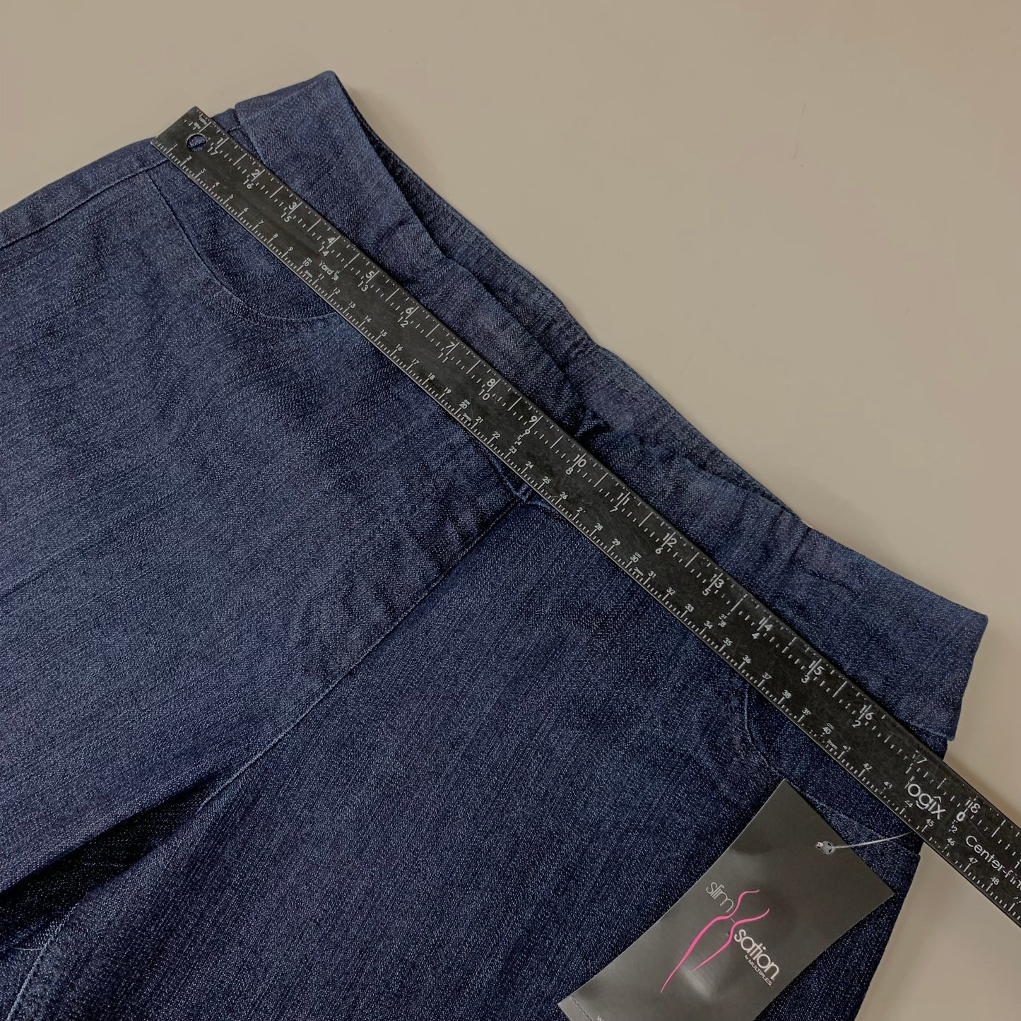 MULTIPLES Ankle Pants Petite Women's Sz 12 Denim M2623P