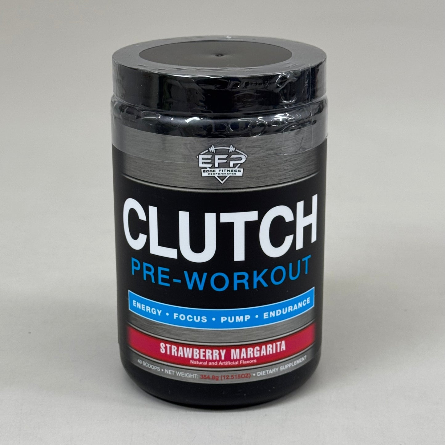 EDGE FITNESS Clutch Pre-Workout Energy in Strawberry Margarita Flavor 10/26