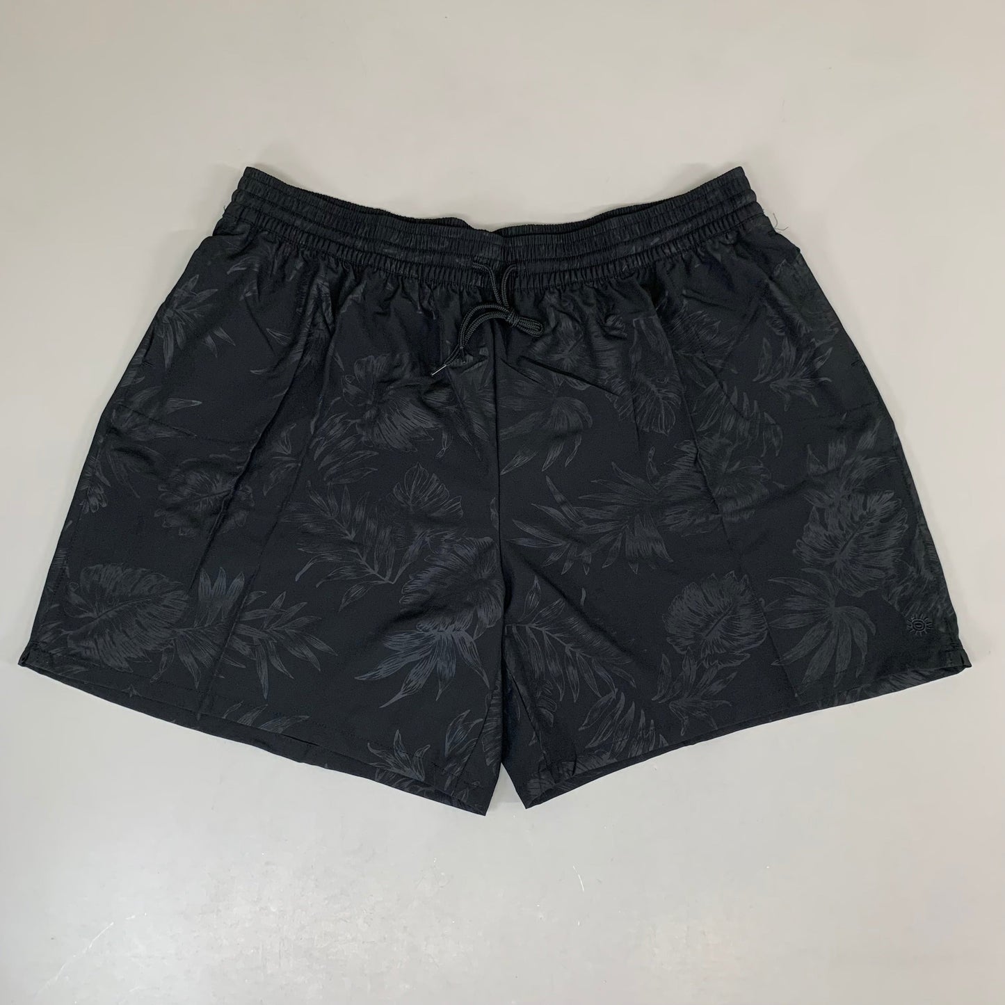 RAYA SUN Stretch Swim Style Shorts W/ Flower Design Women's 3X Black/Gray