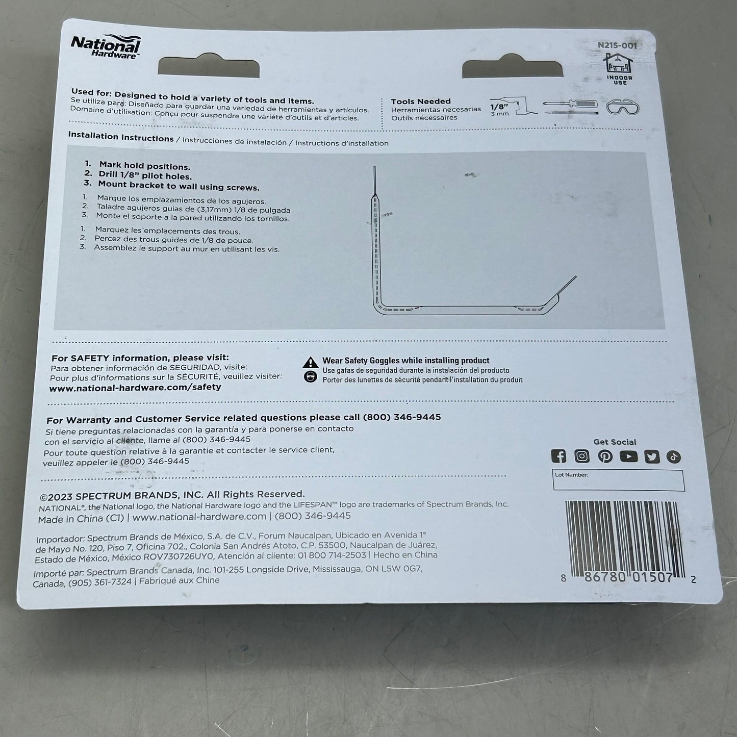 NATIONAL HARDWARE  (2 PACK, 2 PCS Each) Galvanized Utility Storage Hooks  6 1/4" Chrome N215-001