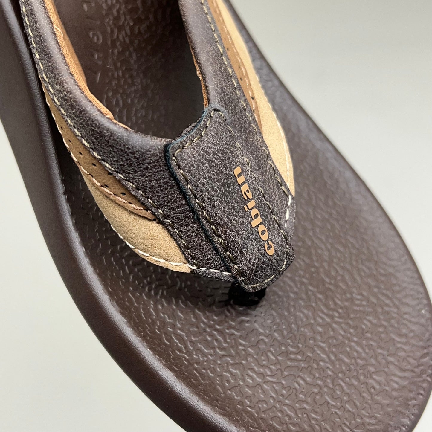COBIAN Compass Synthetic Leather Strap Sandals Men's Sz 12, EU 45 Chocolate COM25-201-12