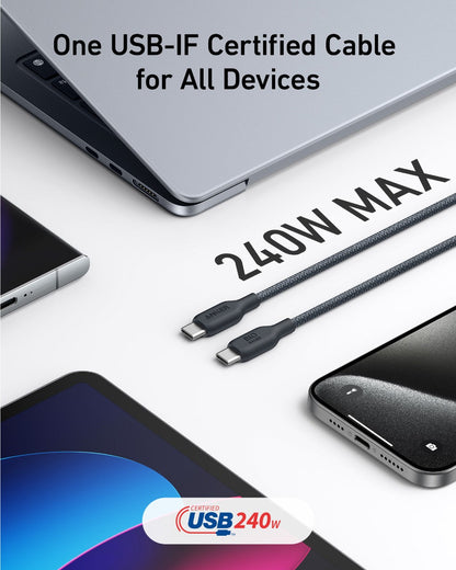 Anker <b>543</b> USB-C to USB-C Cable (Bio-Braided,6 ft)