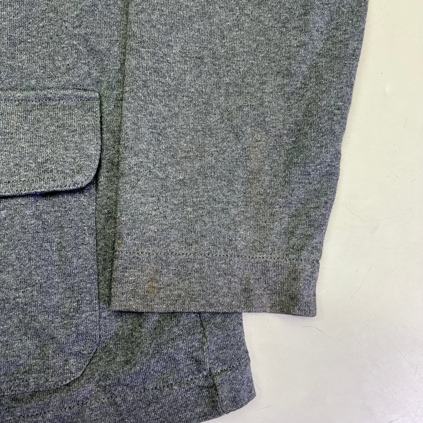 LANDS END CANVAS Jacket 100% Cotton Diamond Stitch Shoulder Men's Sz XL Grey