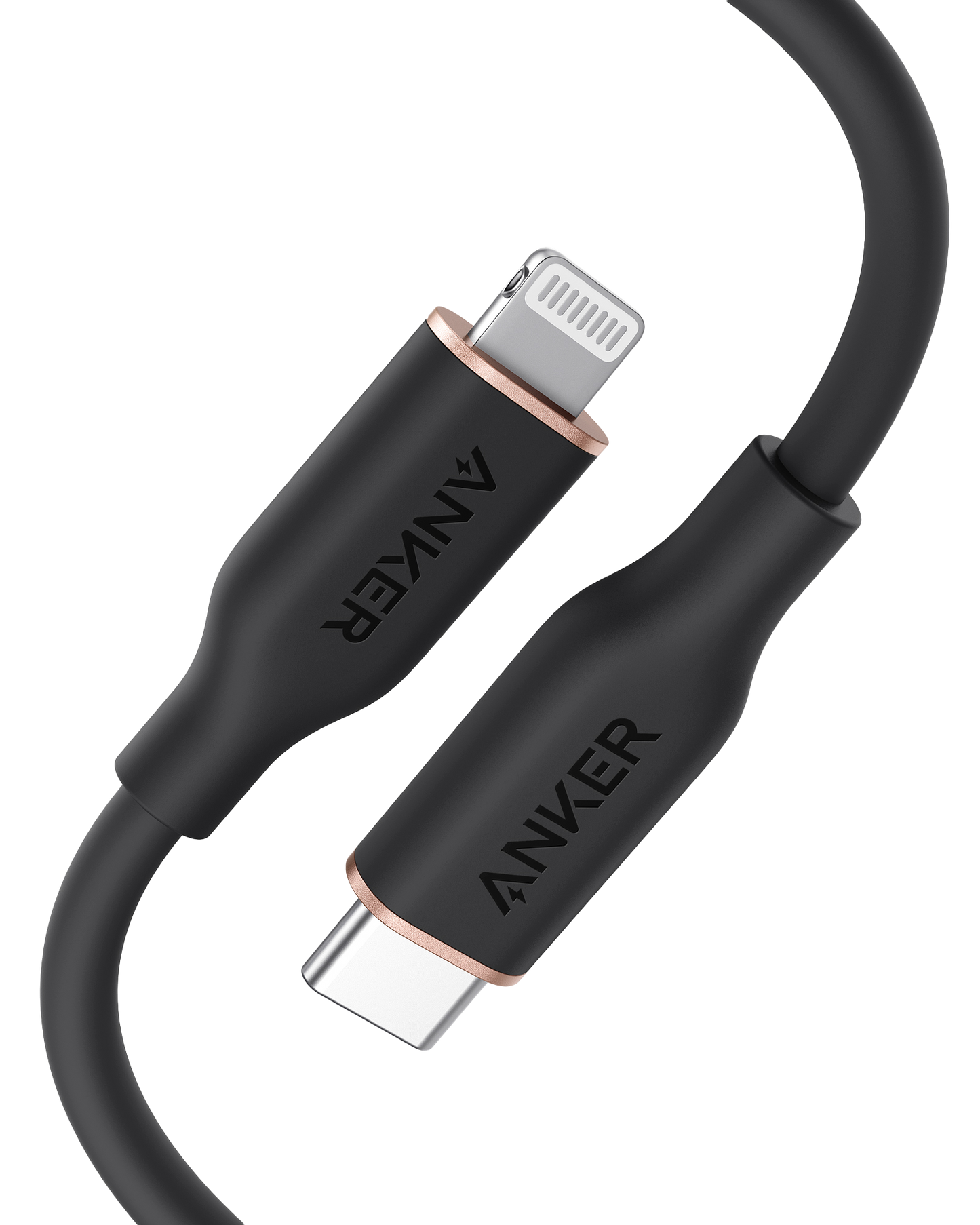 Anker <b>641</b> USB-C to Lightning Cable (Flow, 3ft Silicone)