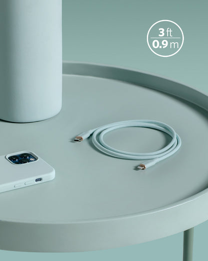 Anker <b>641</b> USB-C to Lightning Cable (Flow, 3ft Silicone)