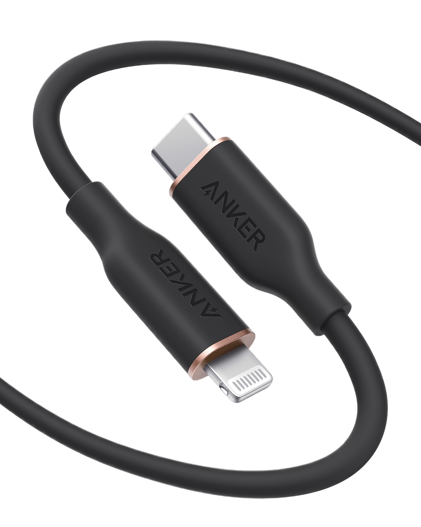 Anker <b>641</b> USB-C to Lightning Cable (Flow, 3ft Silicone)