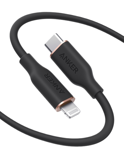 Anker <b>641</b> USB-C to Lightning Cable (Flow, 3ft Silicone)