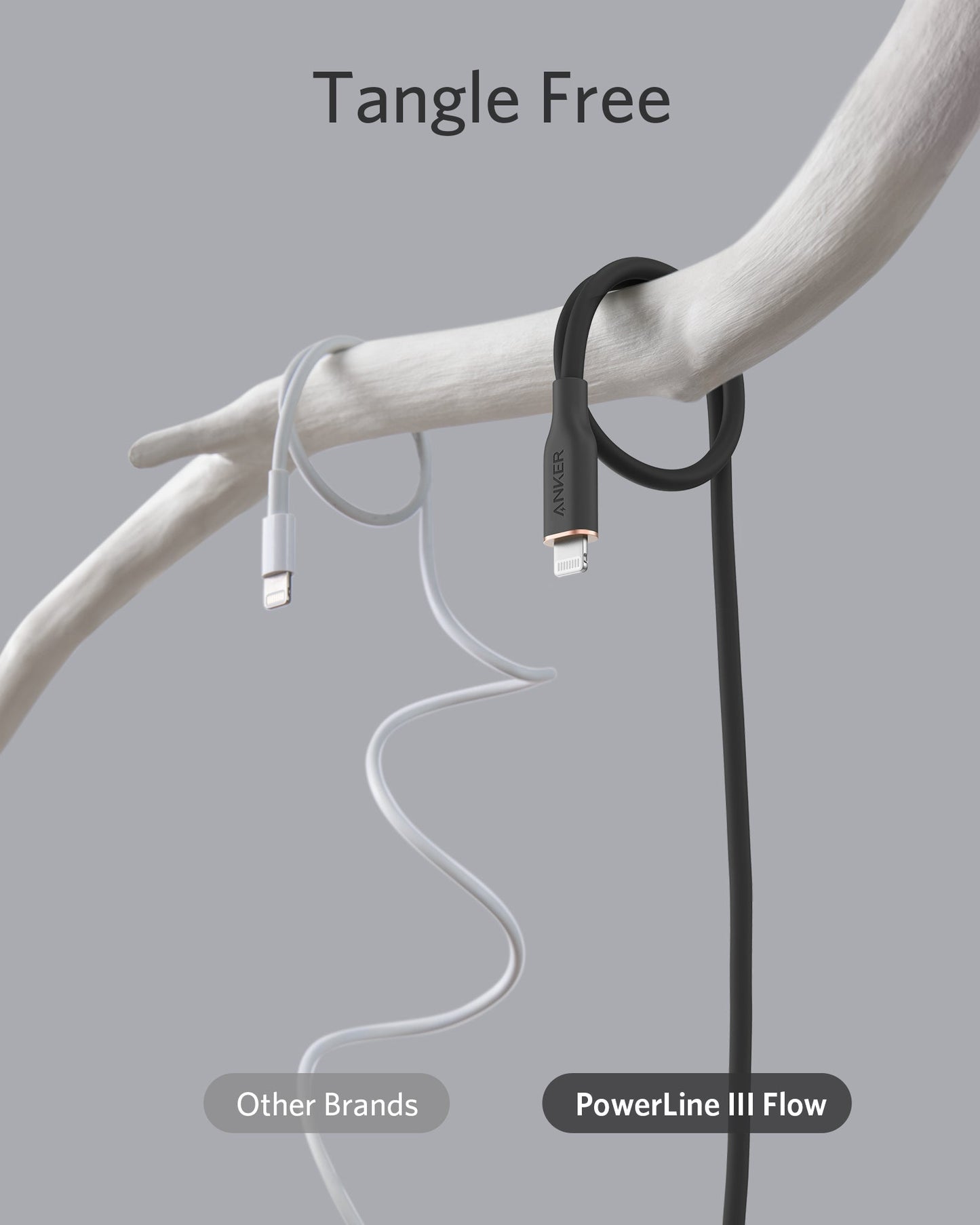 Anker <b>641</b> USB-C to Lightning Cable (Flow, 3ft Silicone)