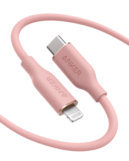 Anker <b>641</b> USB-C to Lightning Cable (Flow, 3ft Silicone)