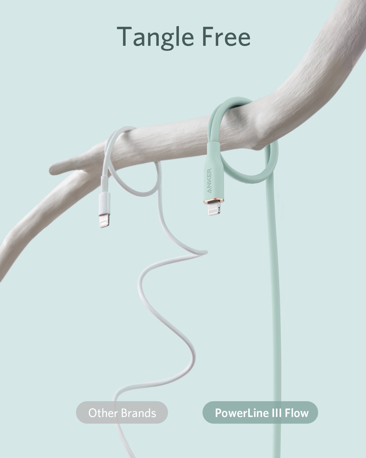 Anker <b>641</b> USB-C to Lightning Cable (Flow, 3ft Silicone)