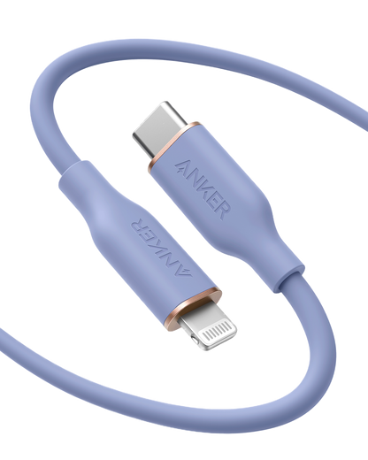 Anker <b>641</b> USB-C to Lightning Cable (Flow, 3ft Silicone)