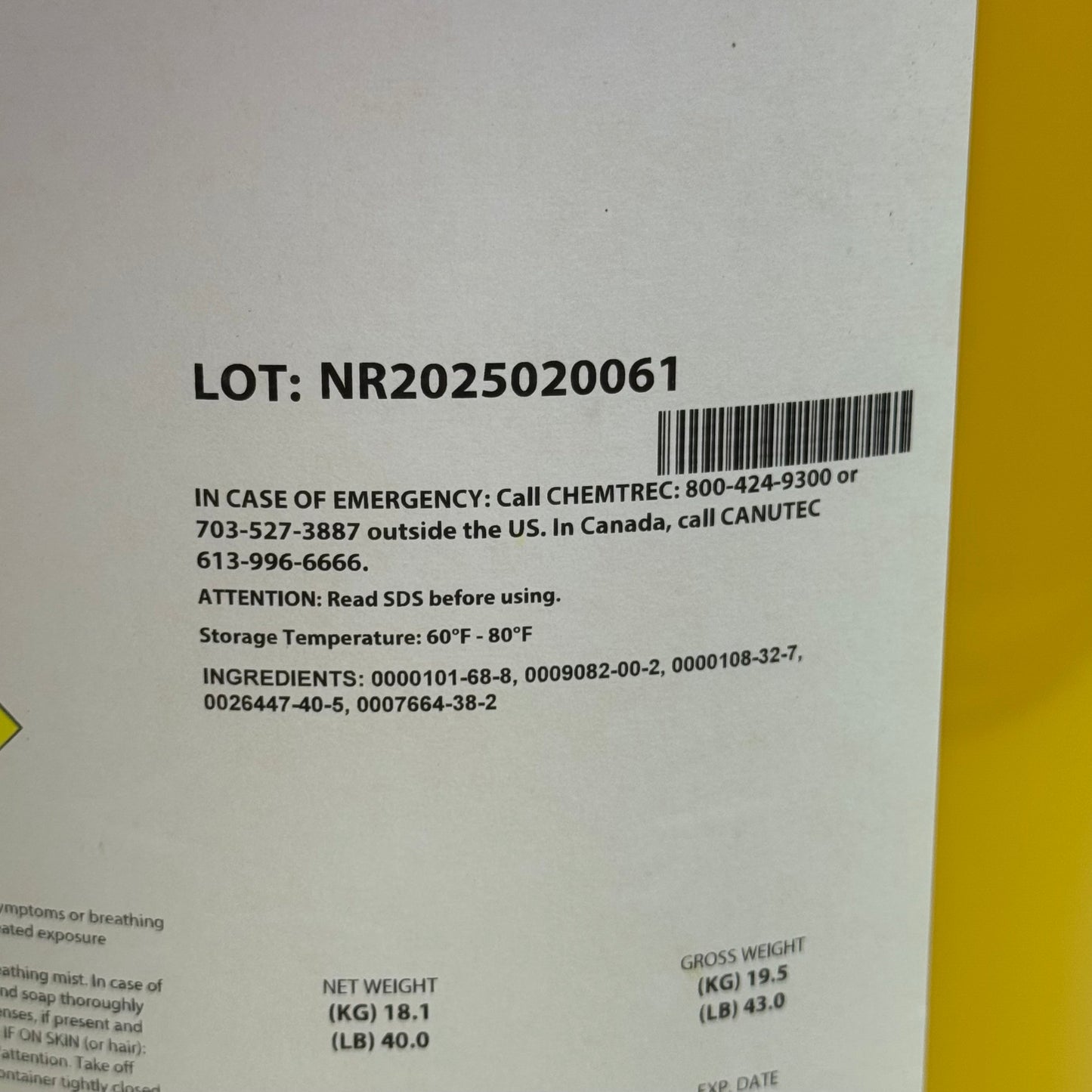 LINEX LINE-X XS-100 ISOCYANATE 40 Lbs BB 02/26