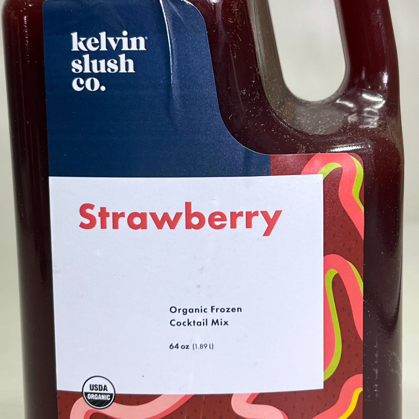 KELVIN SLUSH CO. (4 PACK) Strawberry Organic Frozen Cocktail Mix 64 oz