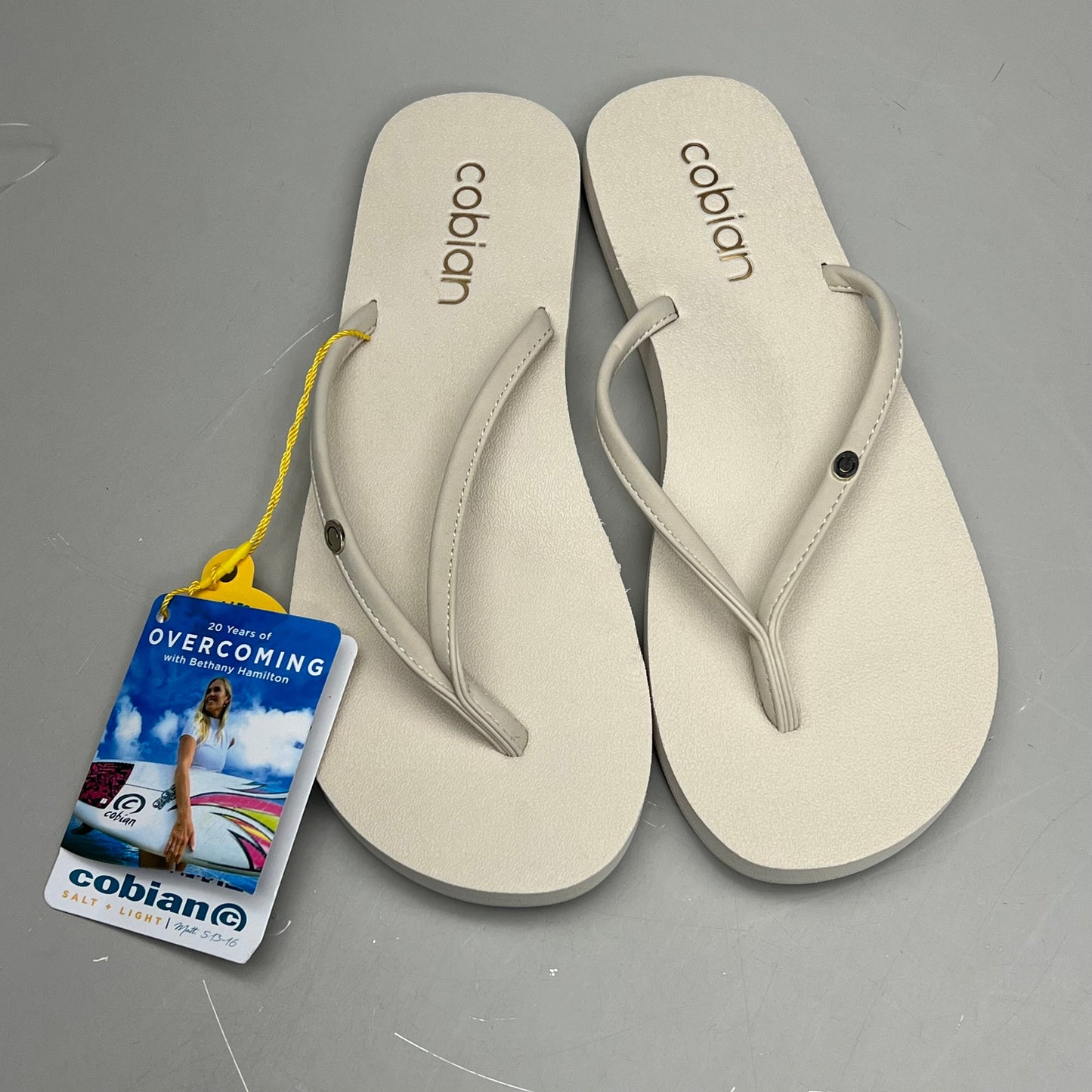 COBIAN Nia's Bounce Synthetic Leather Sandals Women's Sz 6, EU 35.5 Cream NIA25-110-6