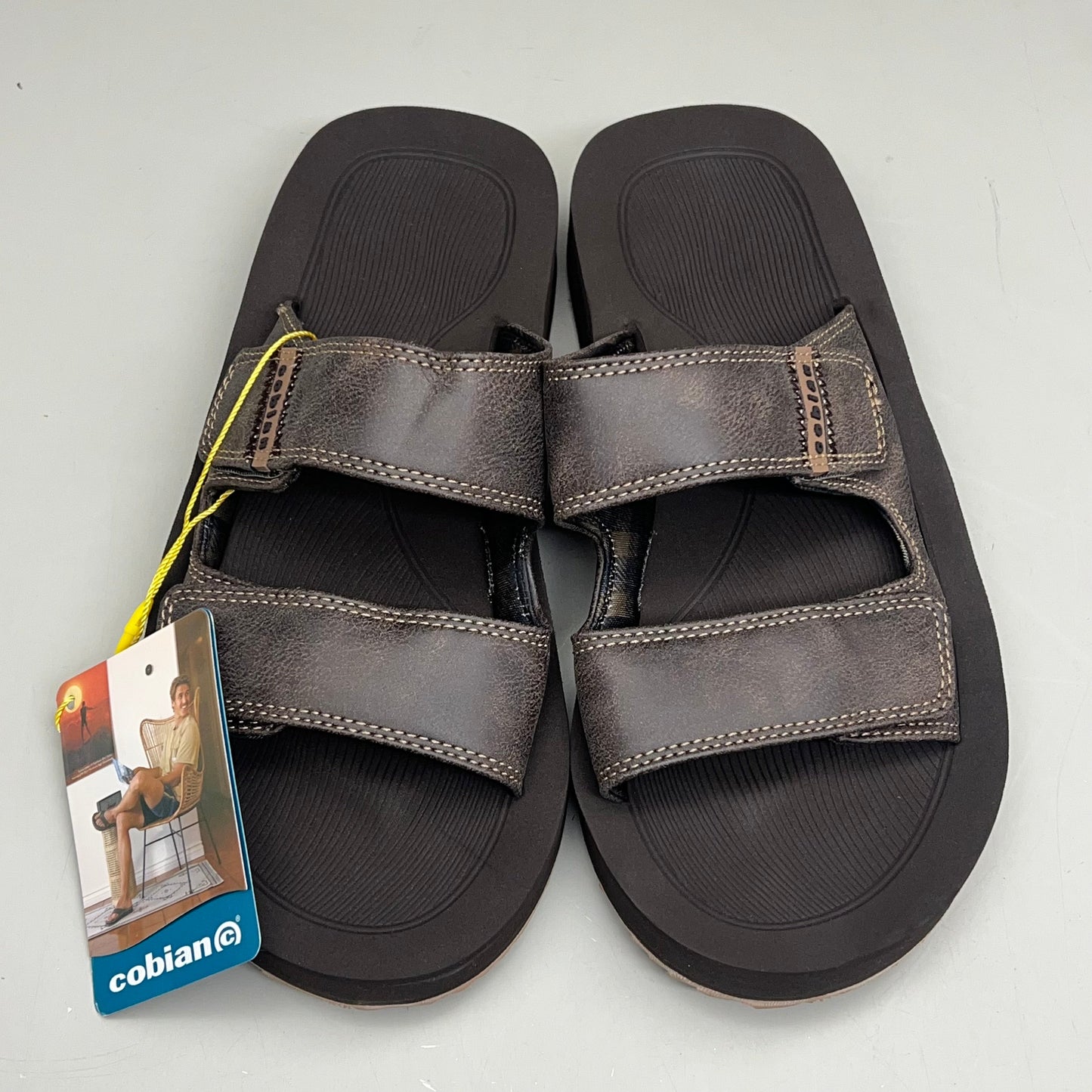 COBIAN Trestles Trek Slide EVA Top Sole Men's Sz 11, 44 Eu Chocolate TTS24-201-11