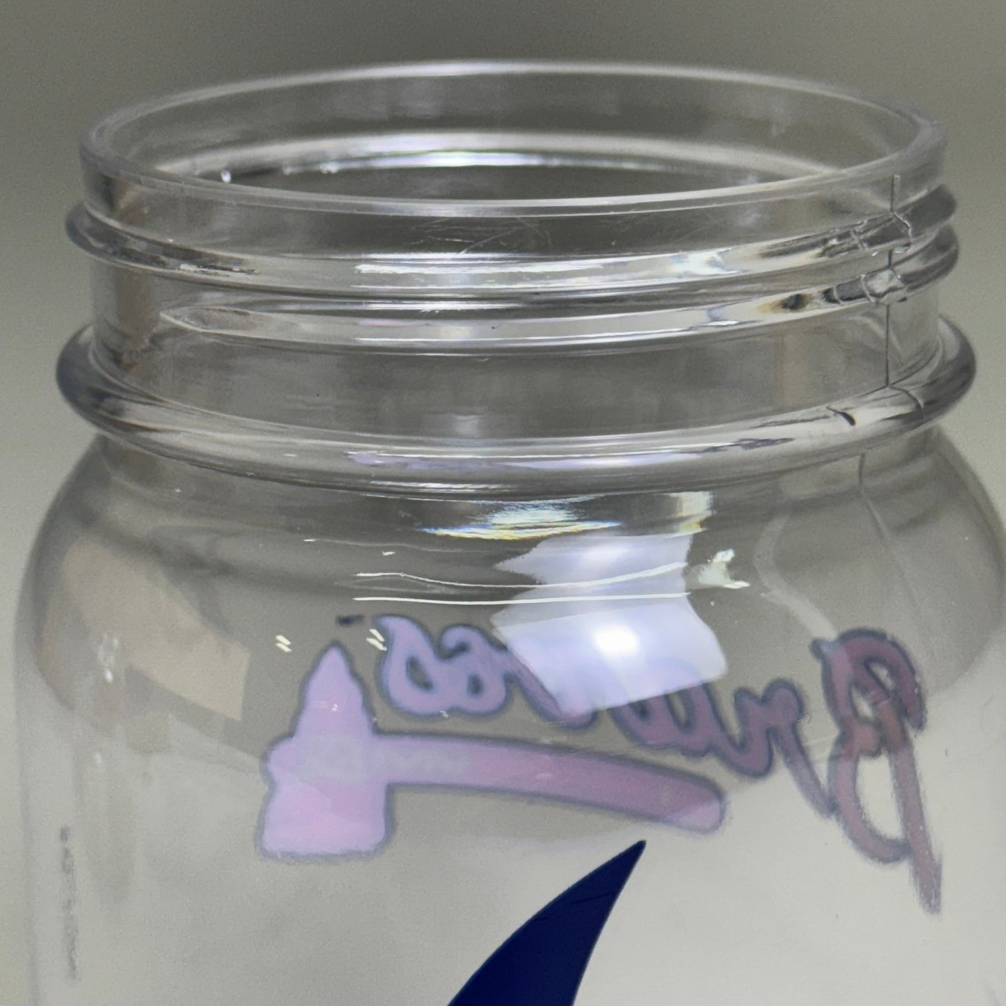 WHIRLEY (48 PACK) Mason Jar 16oz Pet Atlanta Braves Sz 5.5” H x 2.5” D DE 980