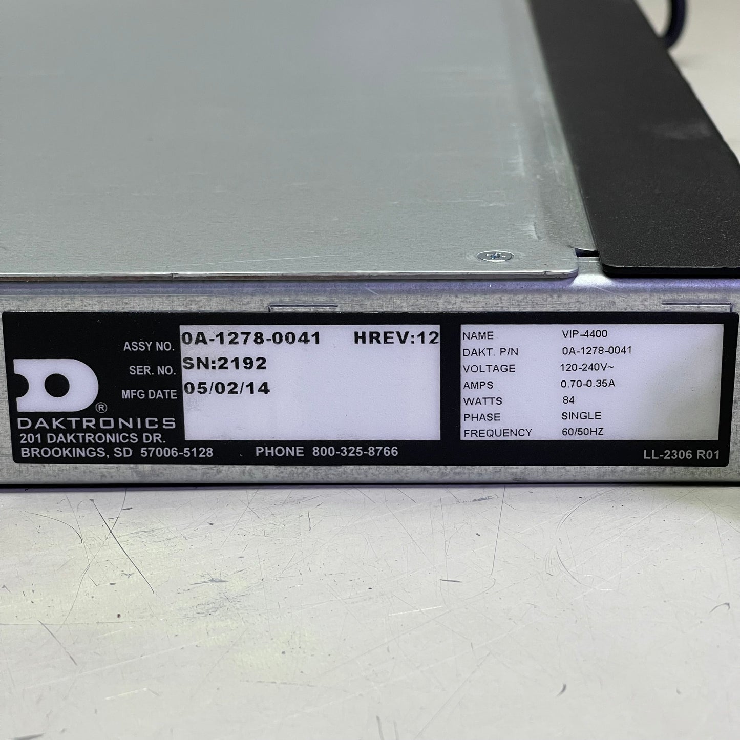 DAKTRONICS VIP-4400 Video Image Processor 0A-1278-0041 (Used, Working)