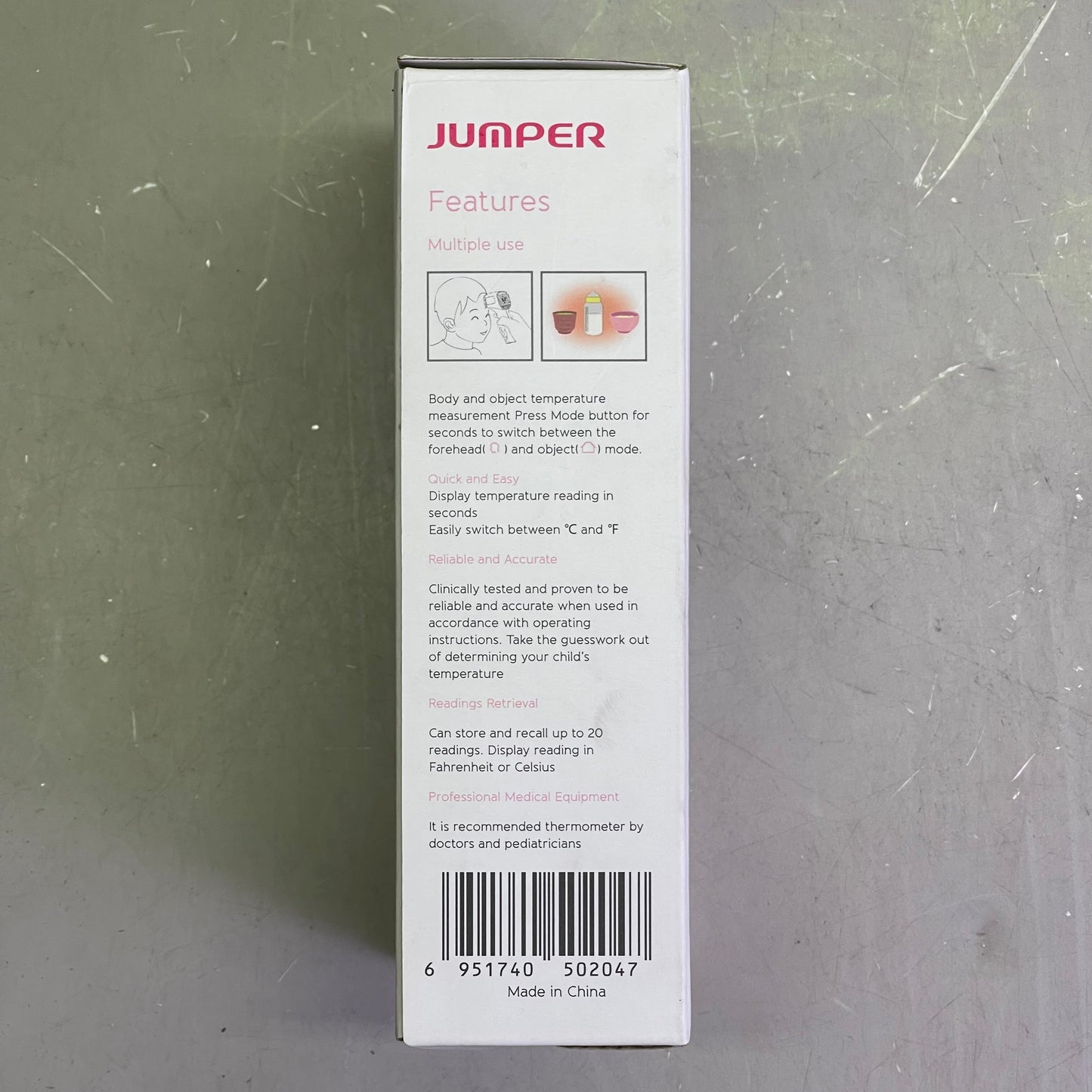 JUMPER Non-Contact Infrared Thermometer For Humans & Objects *USA SELLER* JPD-FR202