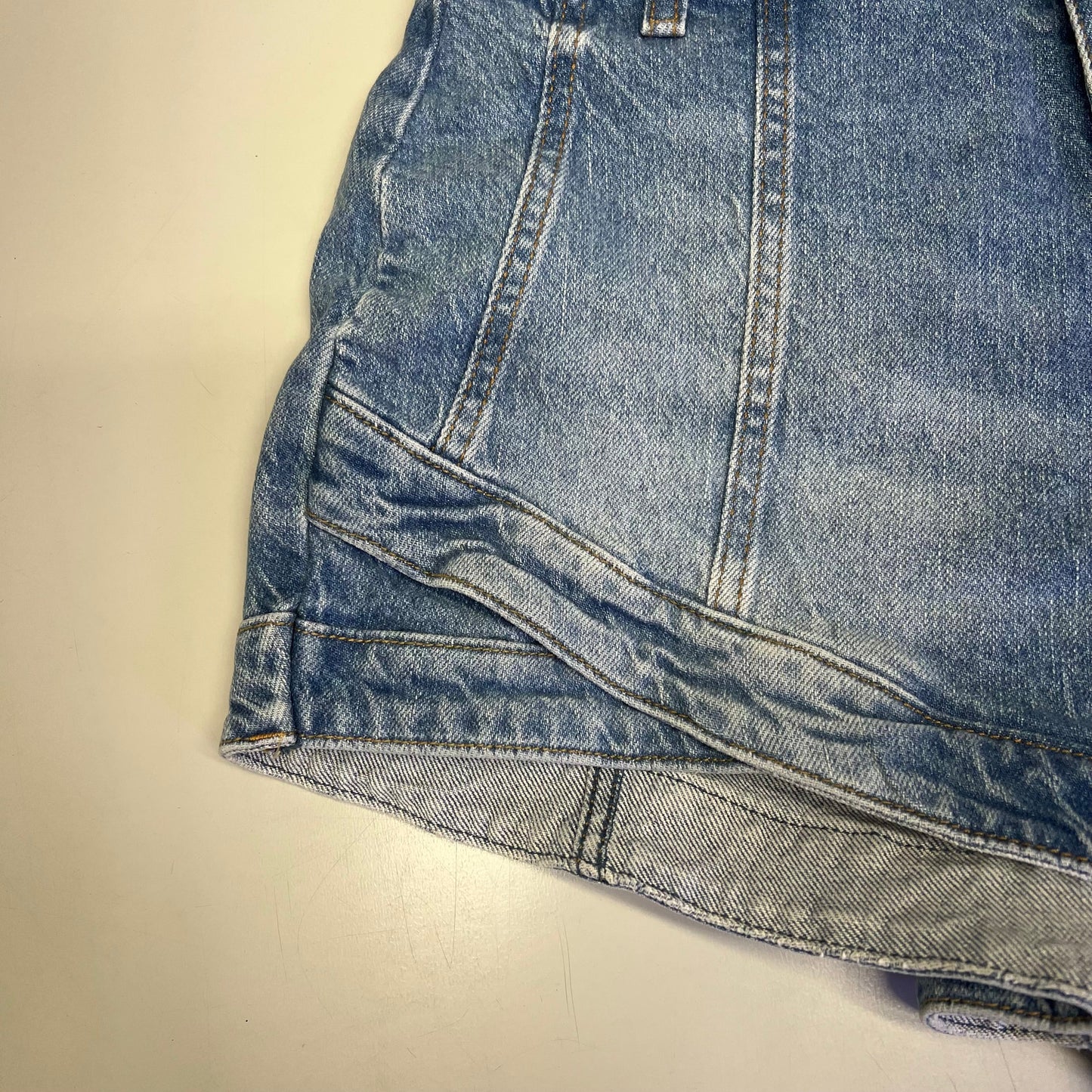 FREE PEOPLE CRVY Mona High-Rise Shorts  Women's Sz 31 Power Trip Blue 89248835