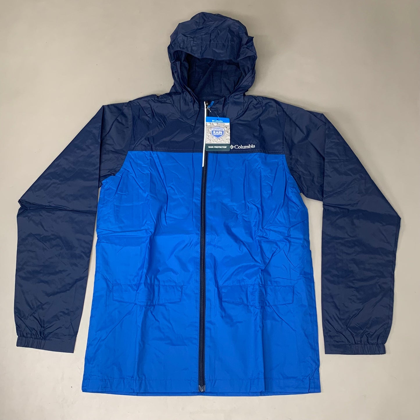 COLUMBIA Rain-Zilla Fleece Lined Jacket Youth Sz XL Bright Indigo/Navy RB3418-433