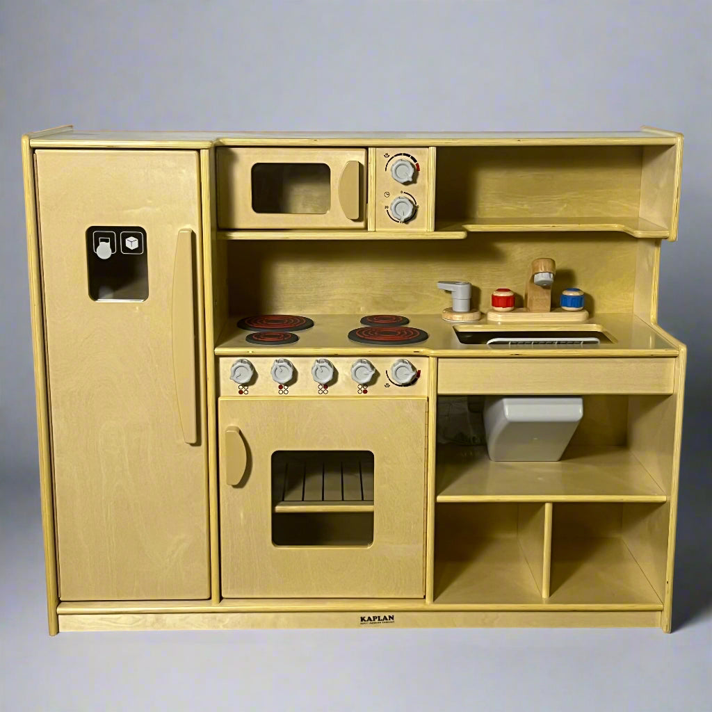 KAPLAN Carolina Wooden All-in-One Kitchen Playset Sz 48" W x 15" L x 38" H