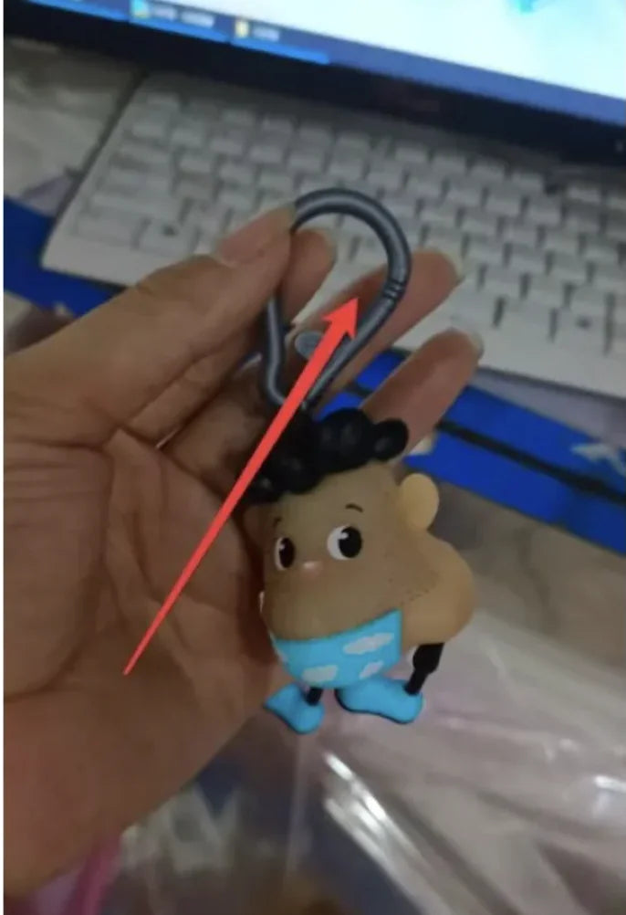 Stress Relief Squeeze Toy - Funny Venting Fidget Ball Keychain