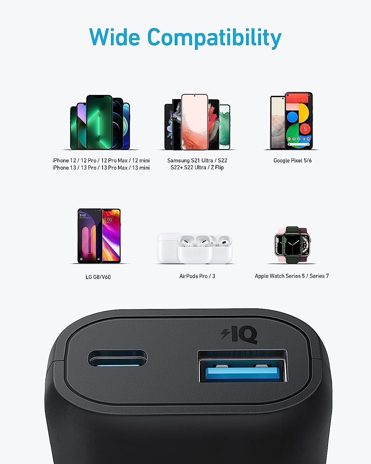 Anker Power Bank Dual USB Mini‑USB - USB‑C High-Capacity 5 V