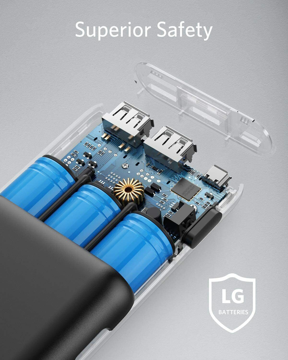 Anker PowerCore 20000 mAh | High‑Capacity Portable Charger | Black