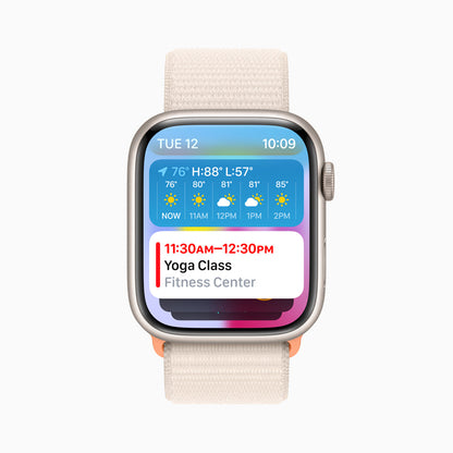 Apple Watch Series 9 (2023) – 45mm GPS Wi-Fi – Aluminum Case with Black Sport Band