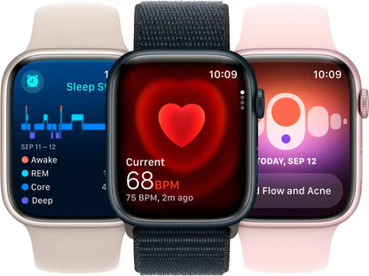 Apple Watch Series 9 (2023) – 45mm GPS Wi-Fi – Aluminum Case with Black Sport Band