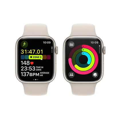 Apple Watch Series 9 (2023) – 45mm GPS Wi-Fi – Aluminum Case with Black Sport Band