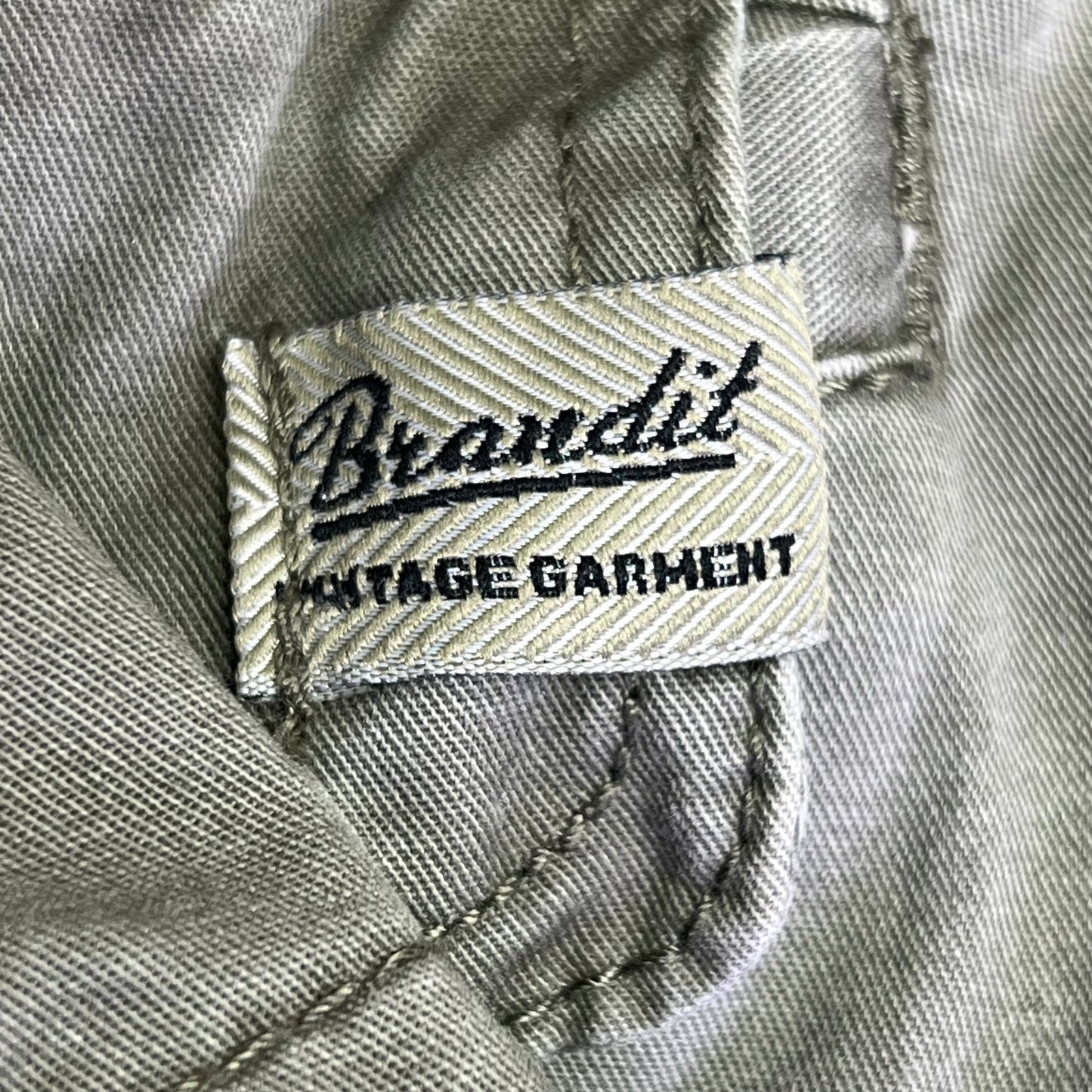 BRANDIT Military Jacket Vintage Cotton Inside & Out Men's Sz M Vintage Green
