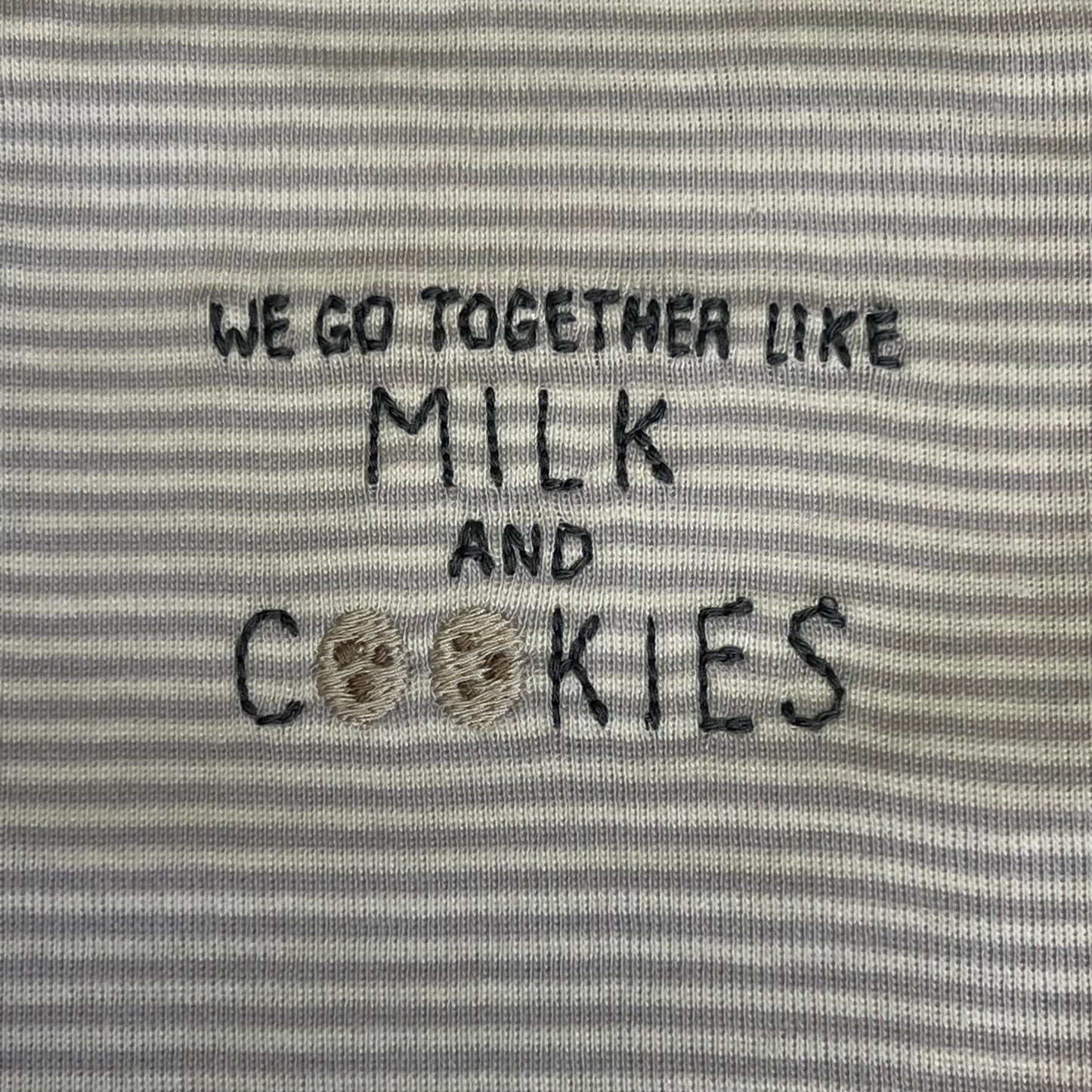 CARTERS (SET OF 3) 100% Cotton Milk & Cookies Set  Baby's Sz 12M Grey 1T122410