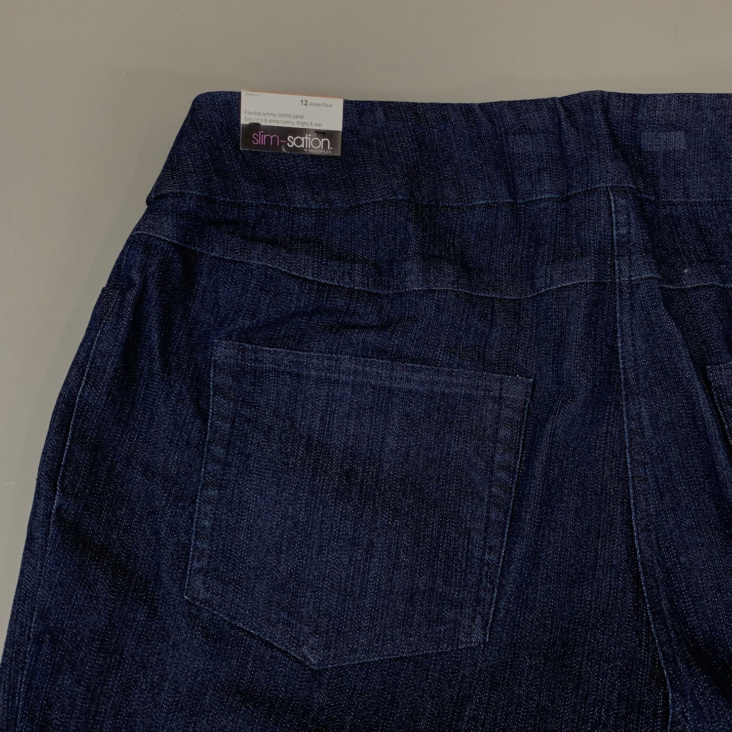 MULTIPLES Ankle Pants Petite Women's Sz 12 Denim M2623P