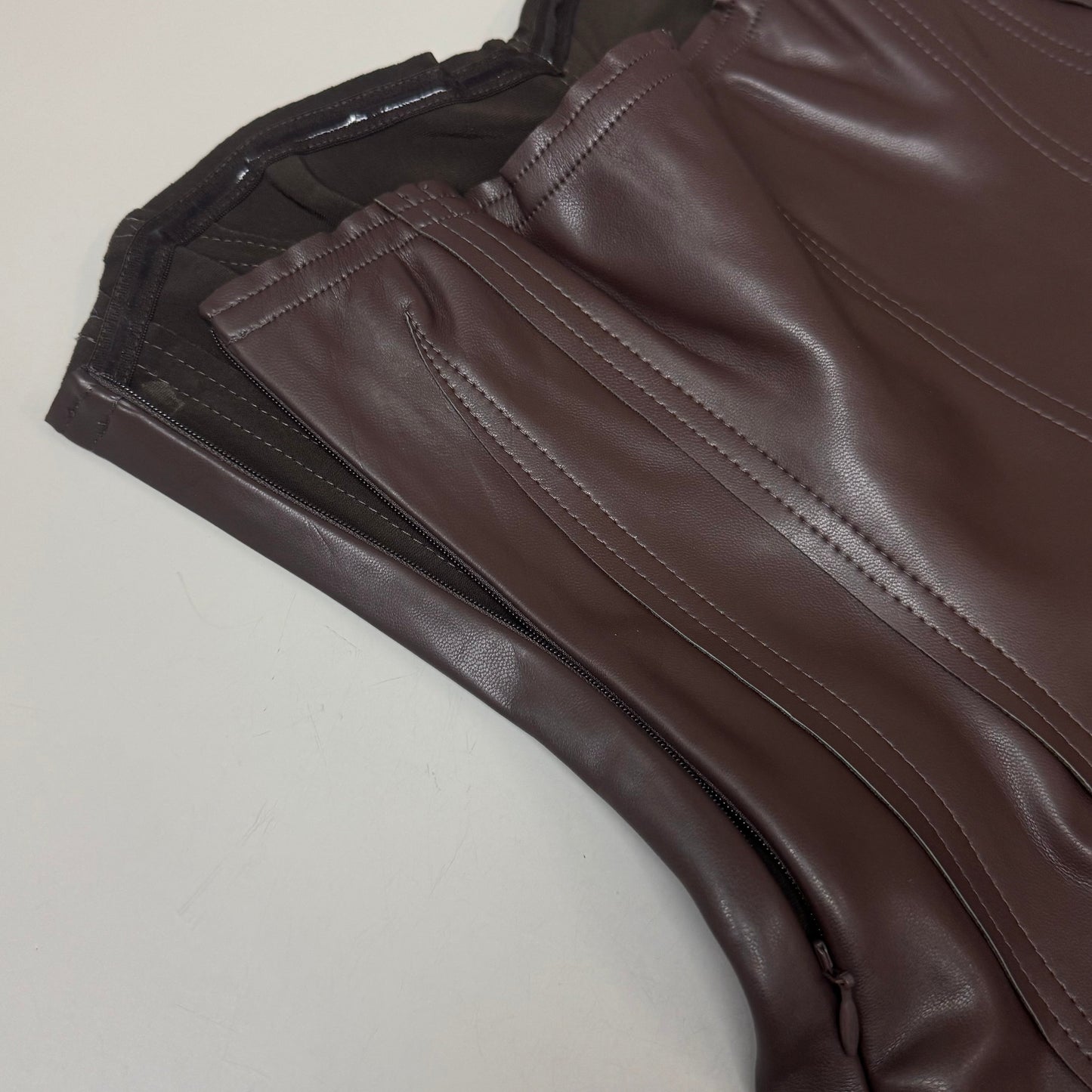 NORMA KAMALI Strapless Grace Mini Dress Unlined Women's Sz XS/34 Chocolate