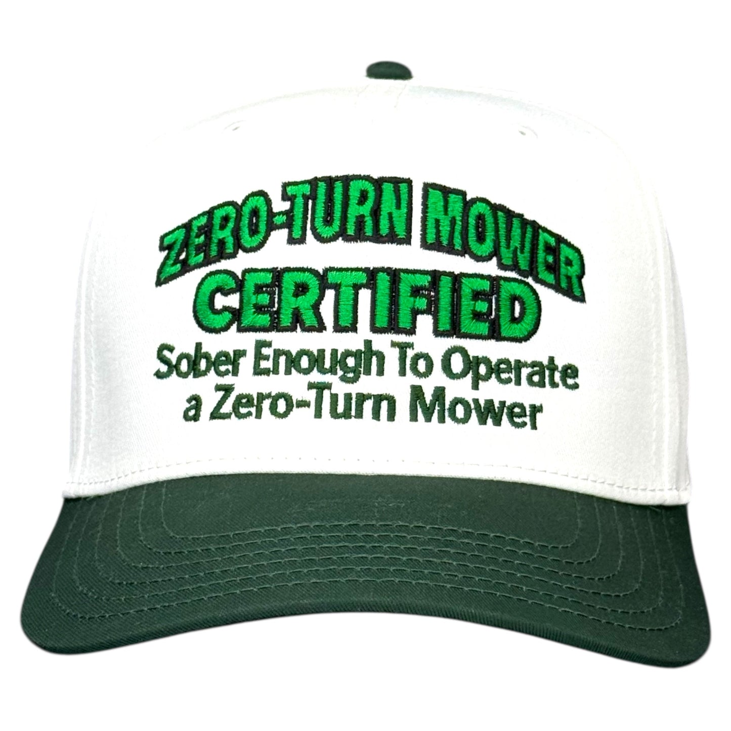 Zero Turn Mower Certified Hat Custom Embroidered