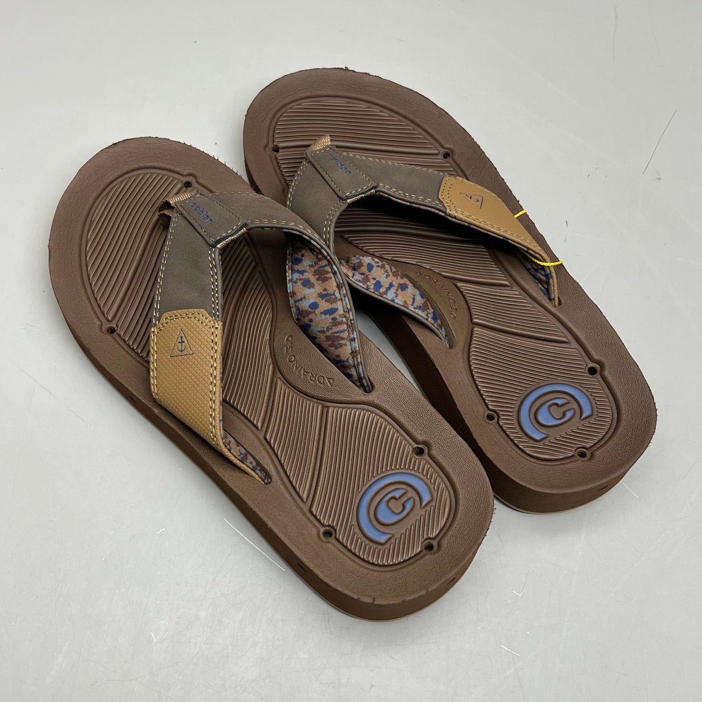 COBIAN Synthetic Suede Draino 3 Sandals  Men's Sz 10, EU 43 Brown HBD23-200-10
