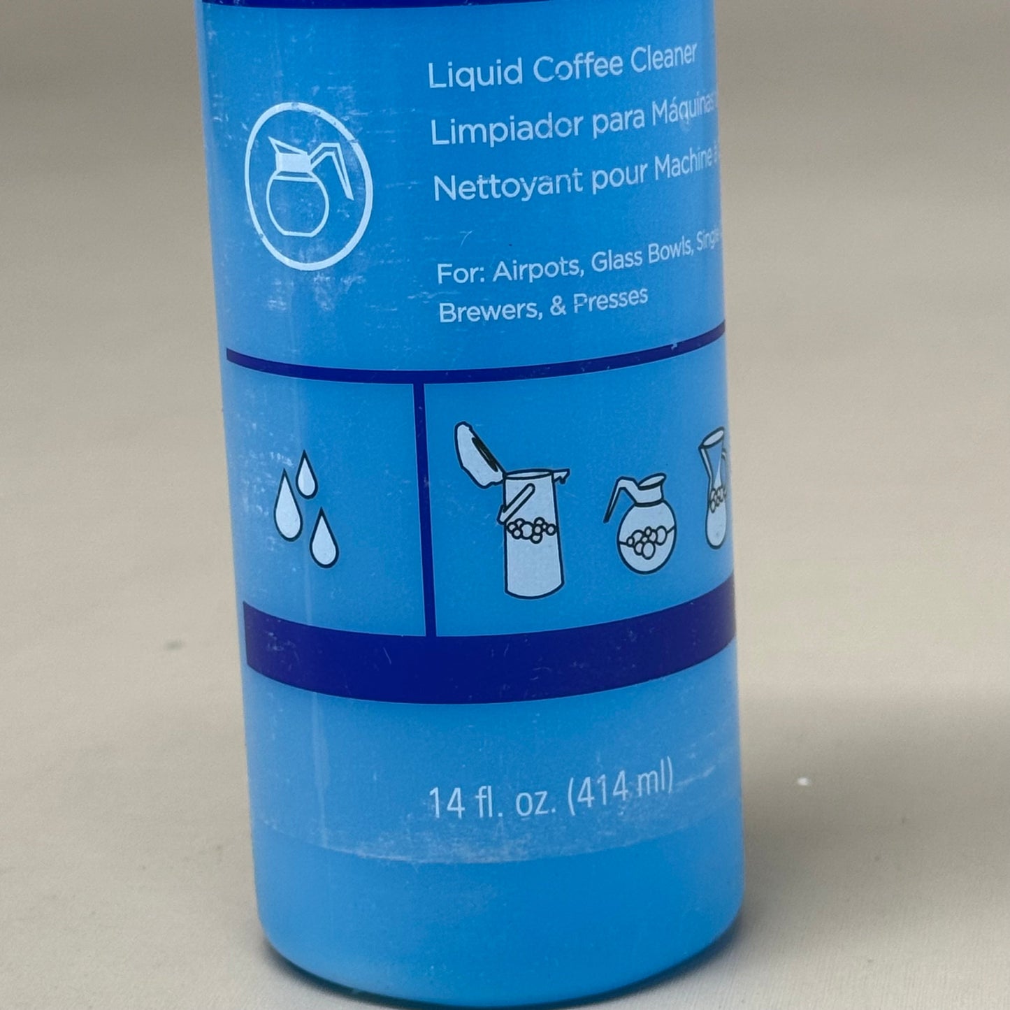 URNEX (3 Pack) Clearly Coffee Pot Cleaner Liquid 14 fl oz U60026